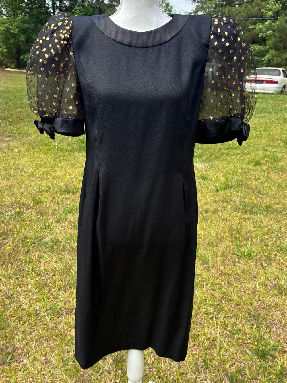 Vintage Michael Marcella Puff Sleeve Dress Size 10